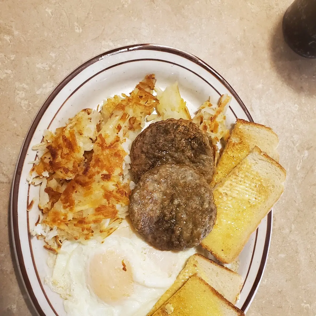 Scrambled Eggs and Sausage Patties