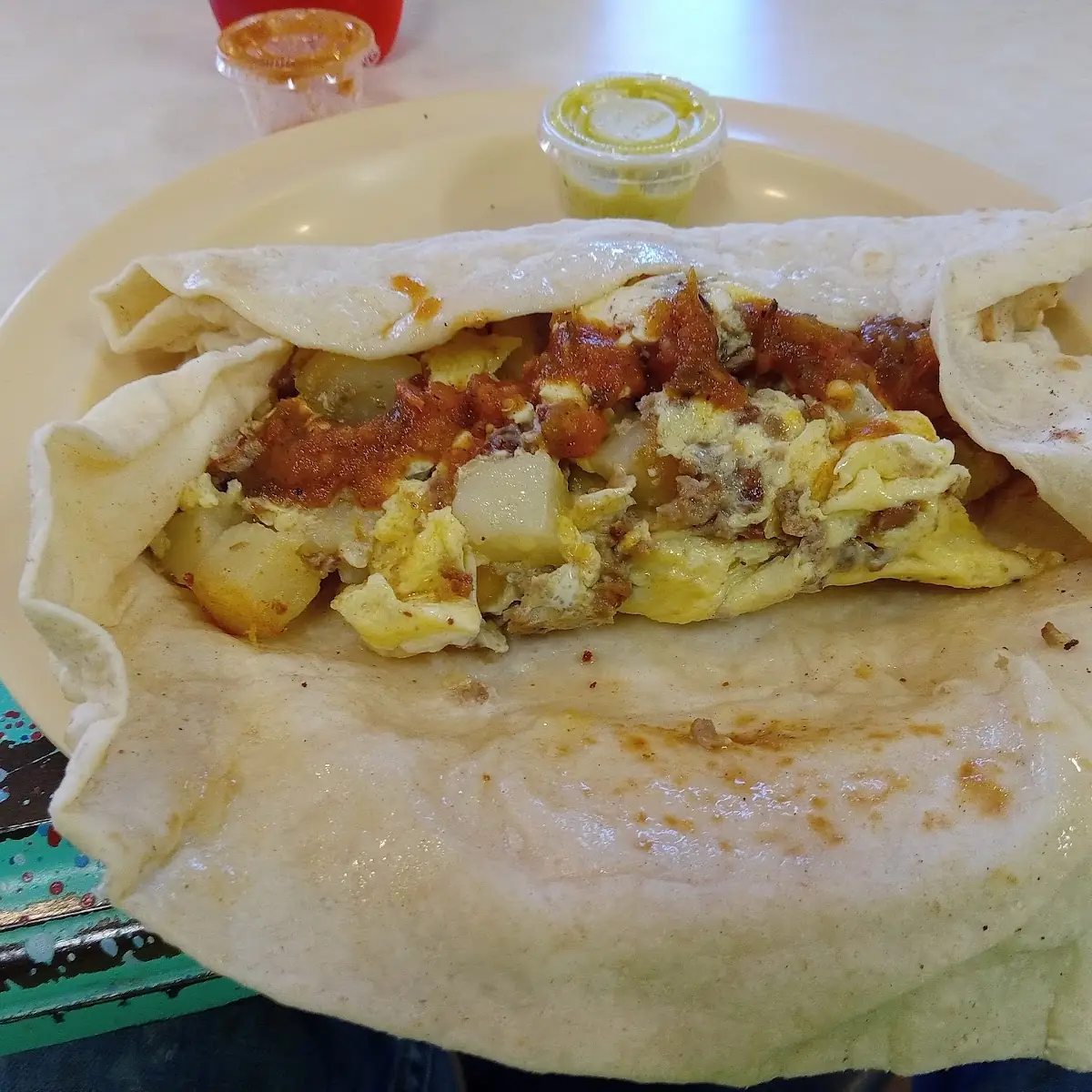 Sausage Egg and Potatoe Burrito