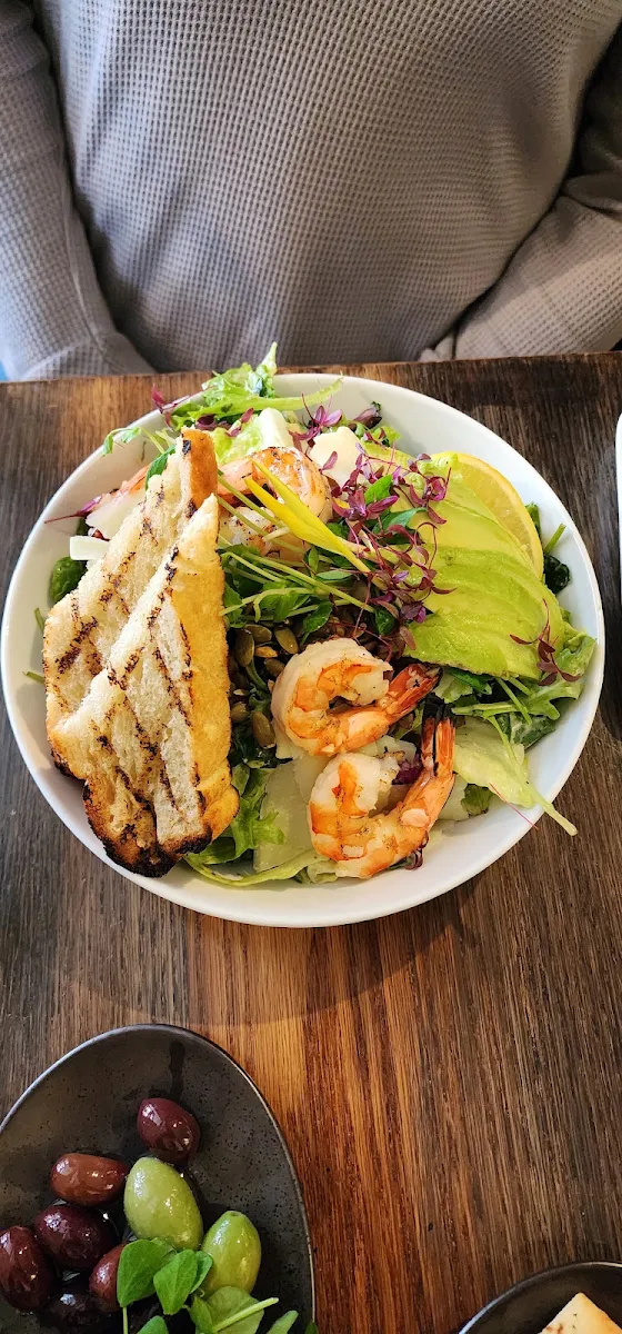 Grilled Shrimp & Avocado Caesar Salad