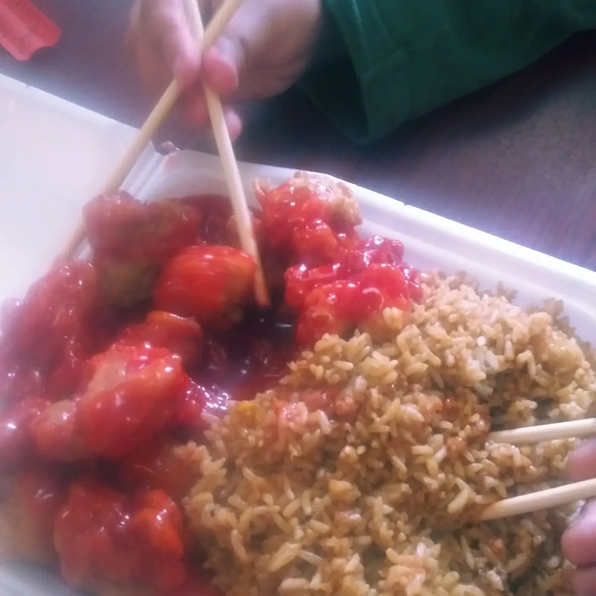 Sweet Sour Chickenand Fried Rice Chicken