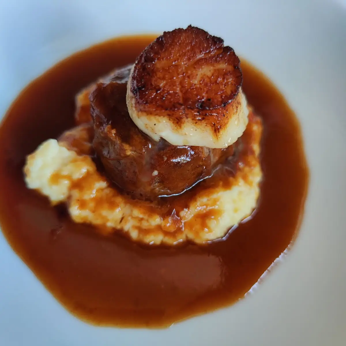 Red Wine Braised Short Rib & Seared Scallop