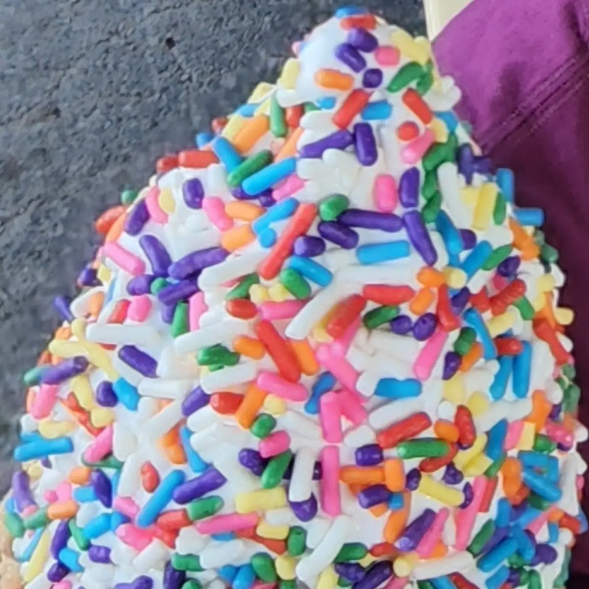 Waffle Vanilla Soft Serve w Sprinkles