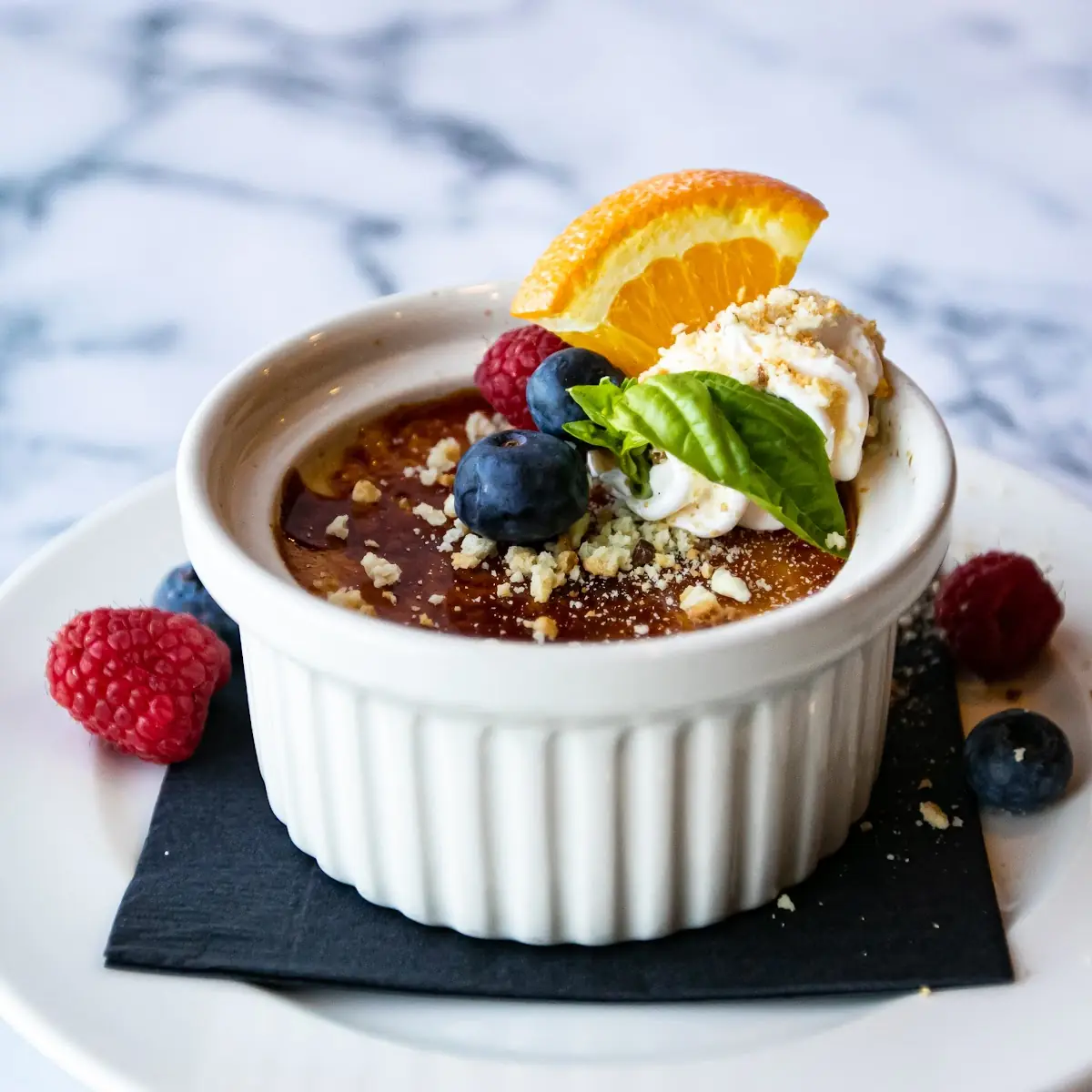 Pistachio-White Chocolate Crème Brûlée