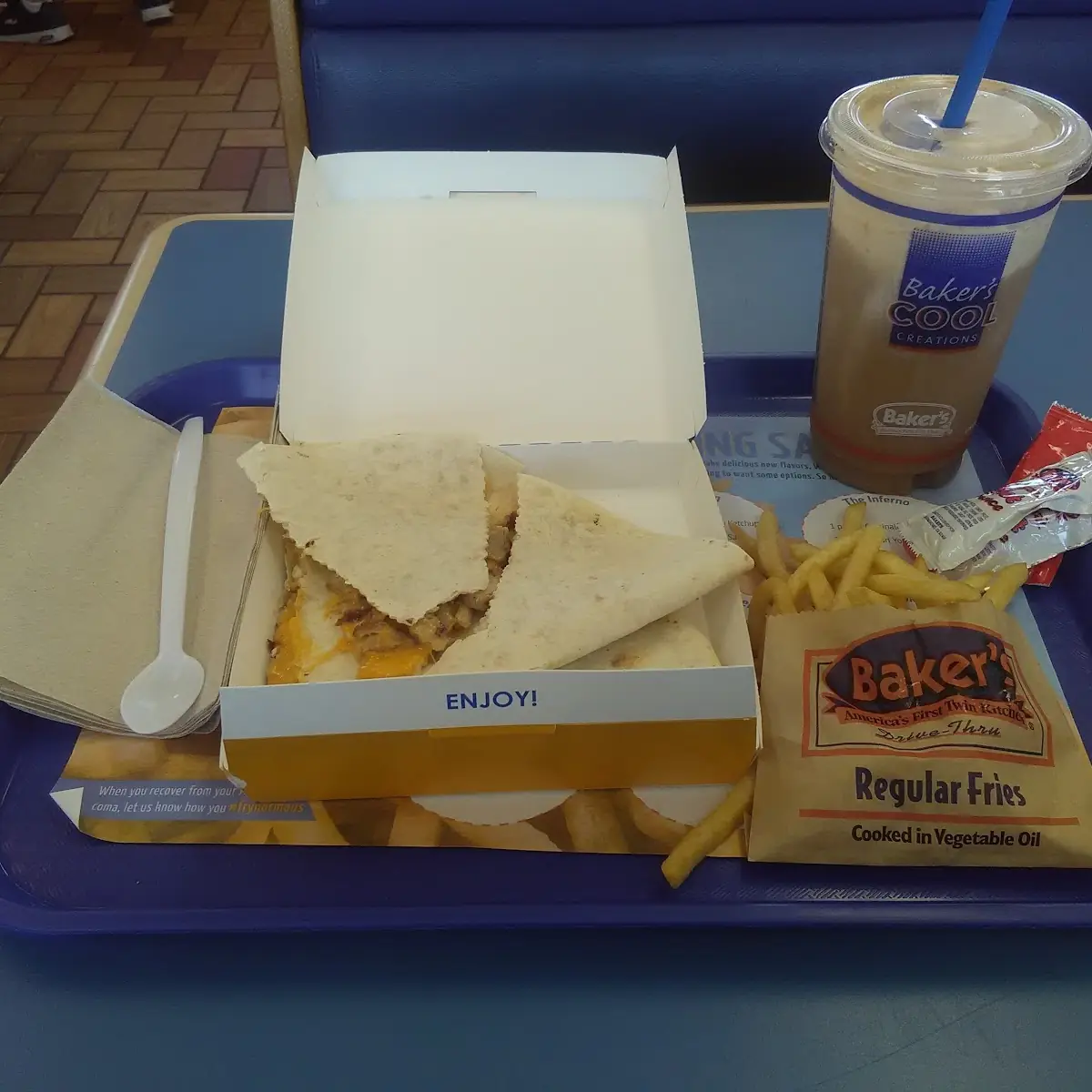 Chicken Quesadilla Combo with Root Beer Float