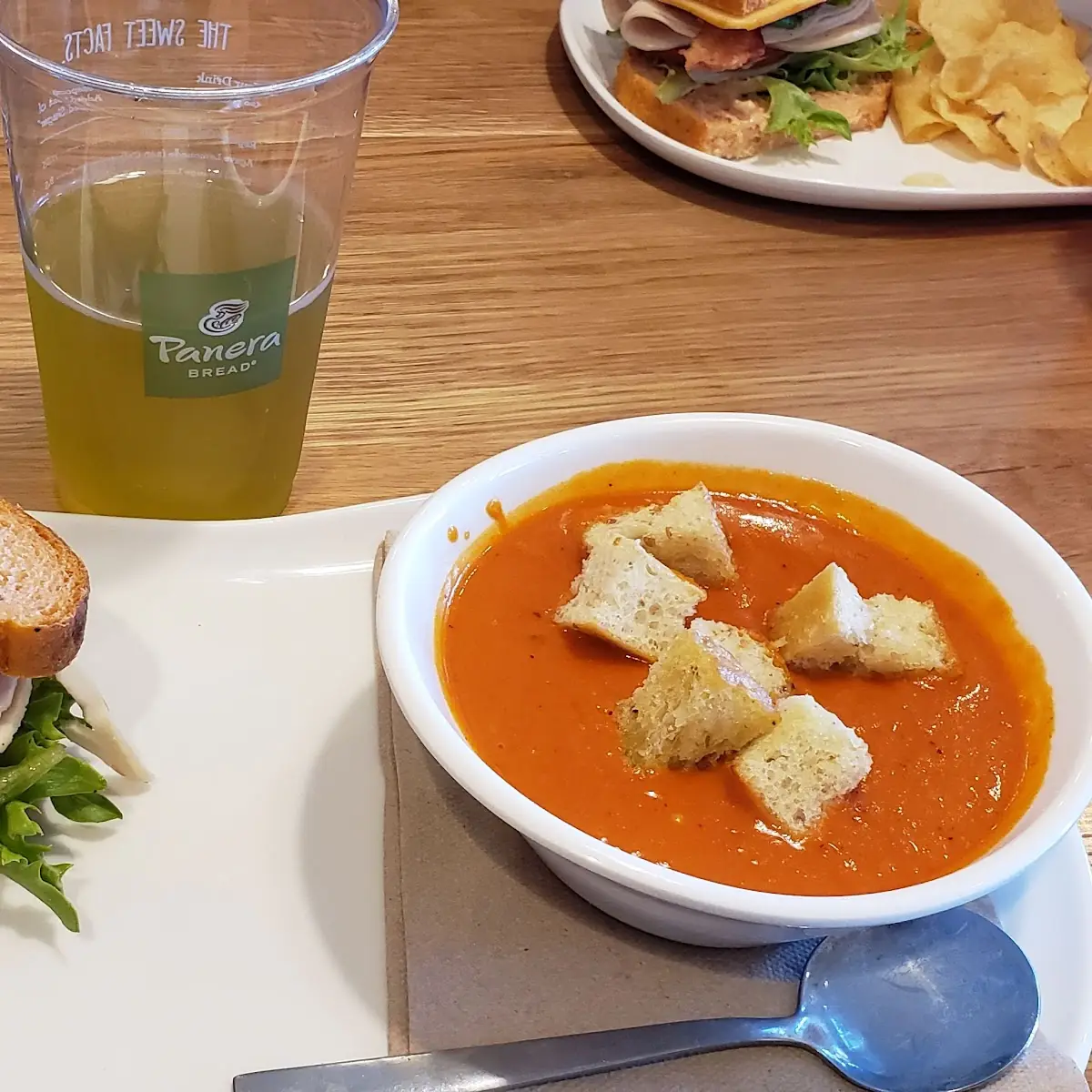 Mediterranean Sandwich with Tomato Basil Soup
