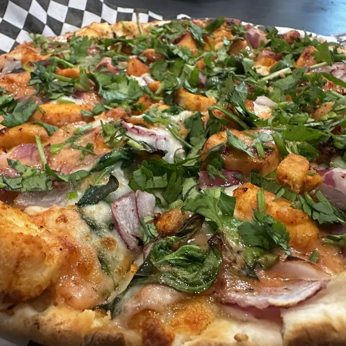 Spiced Chicken Pizza