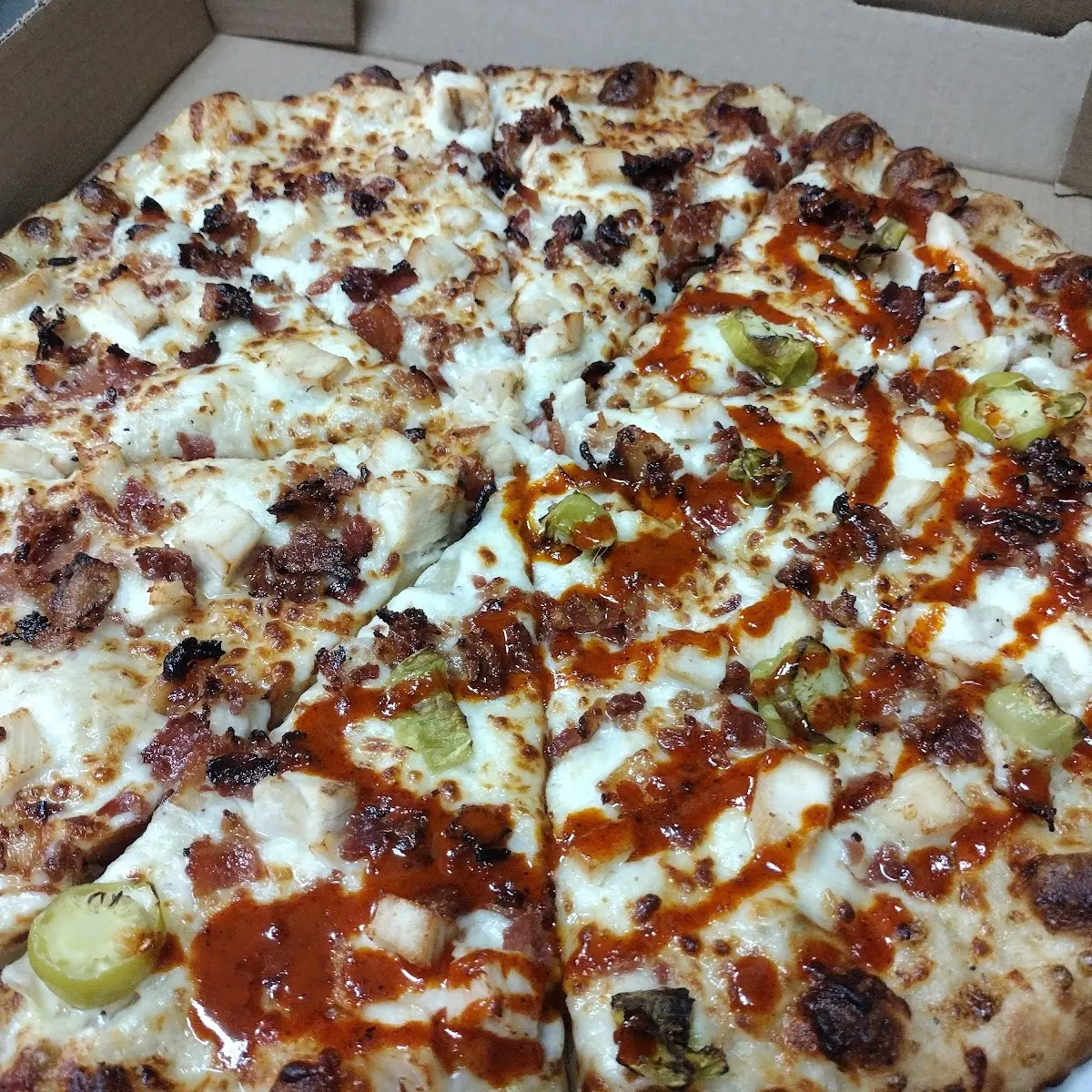 Half Chicken Bacon Ranch Half Buffalo Chicken