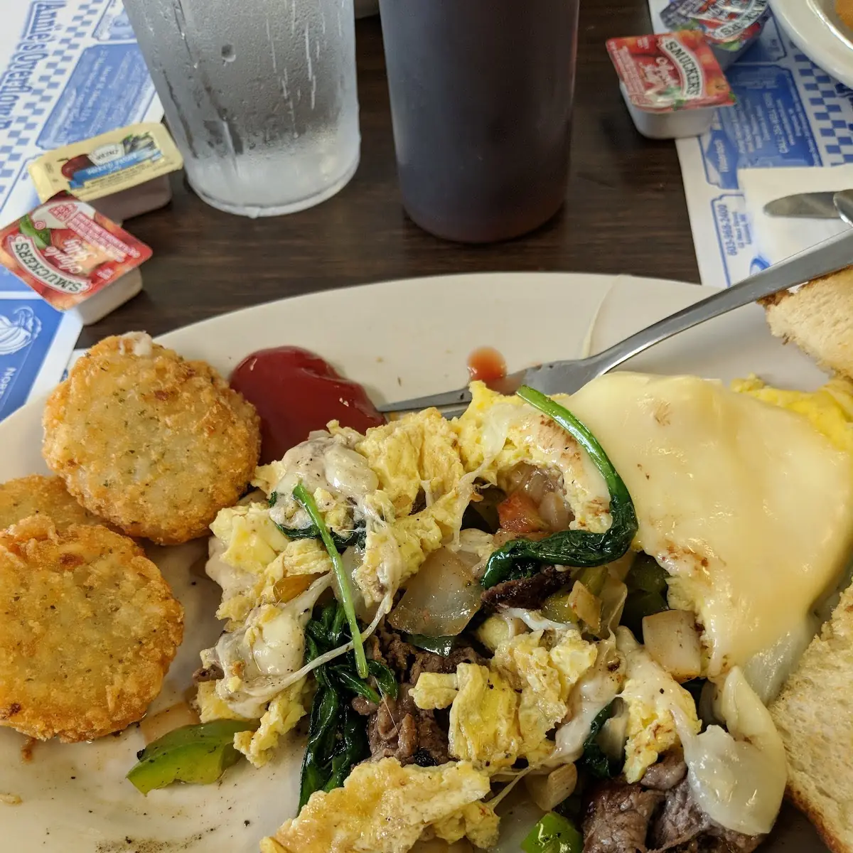 Cheese Omelette with Spinach