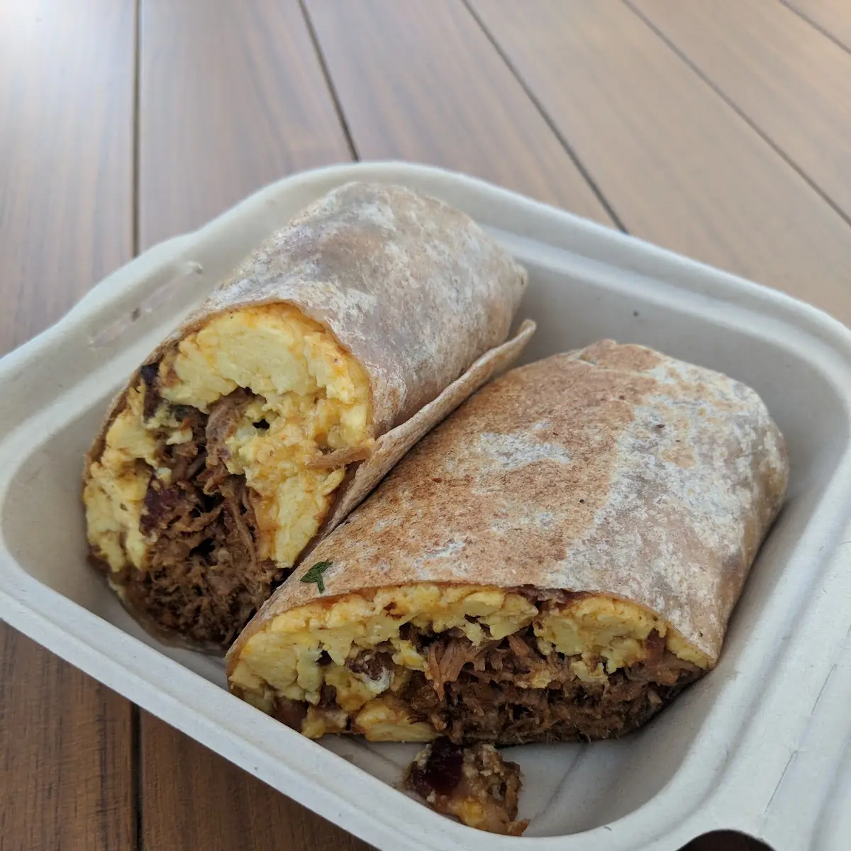 Braised Pulled Pork Breakfast Burrito