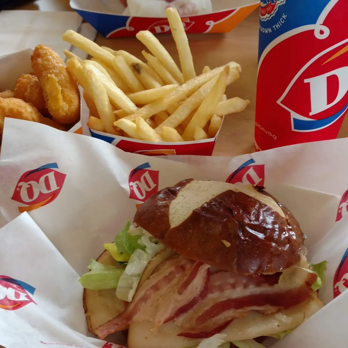Turkey Bacon Ranch on Pretzel Bun