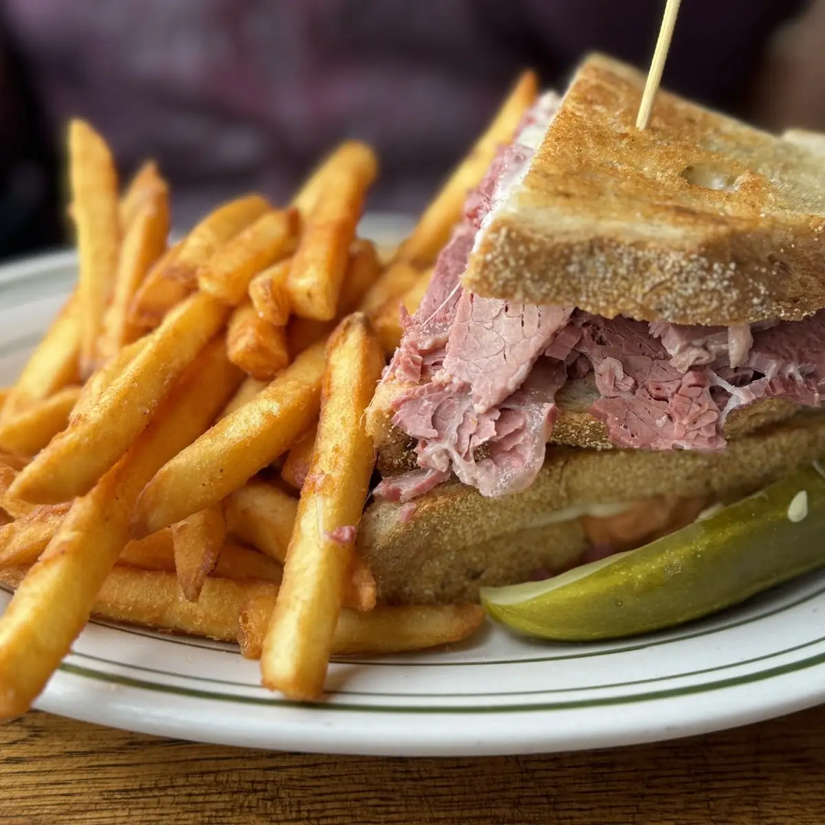 Hot Pastrami on Rye with Fries