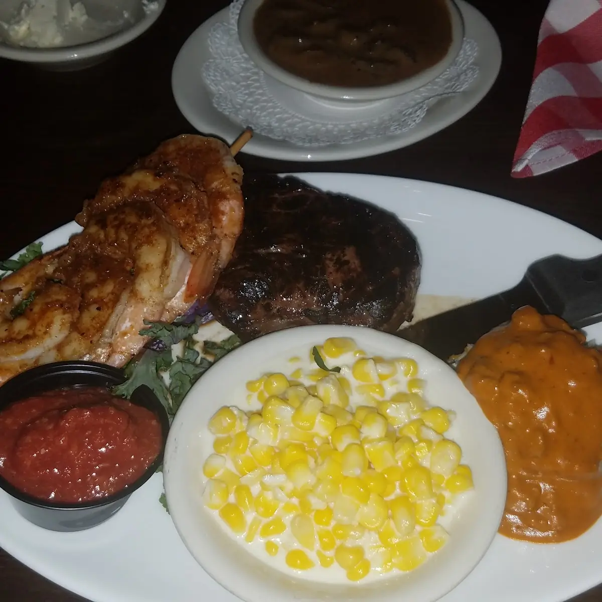 Top Sirloin Steak with Shrimp