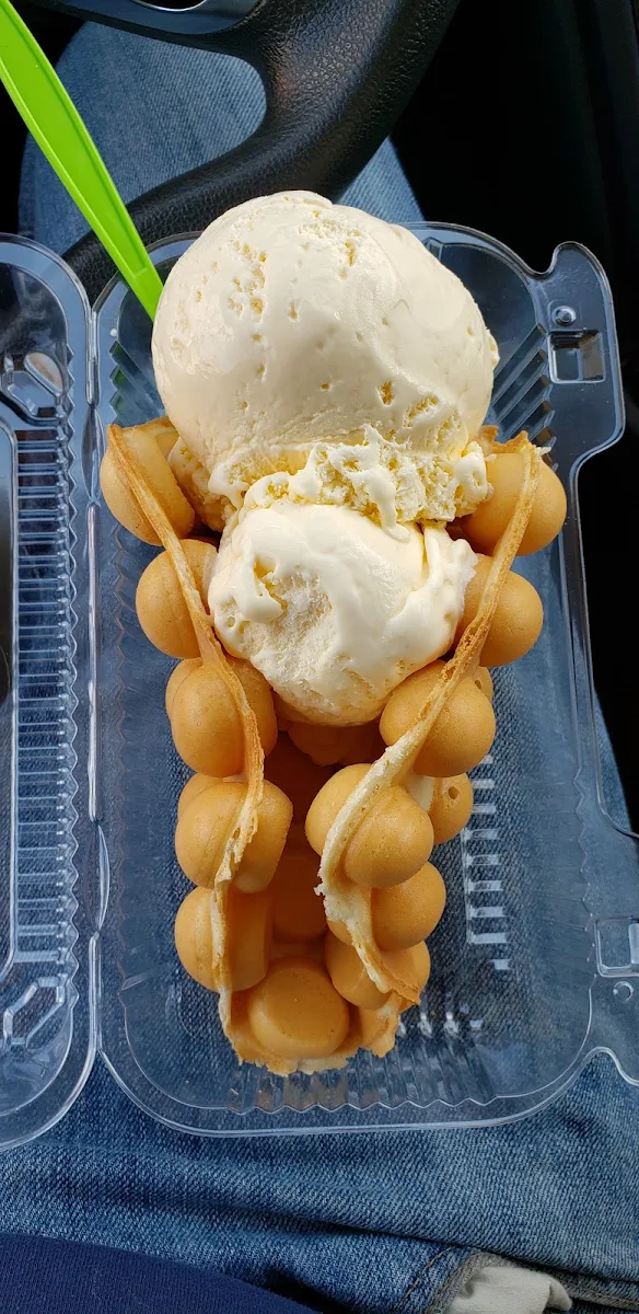 Strawberry Egg Waffle No Ice Cream