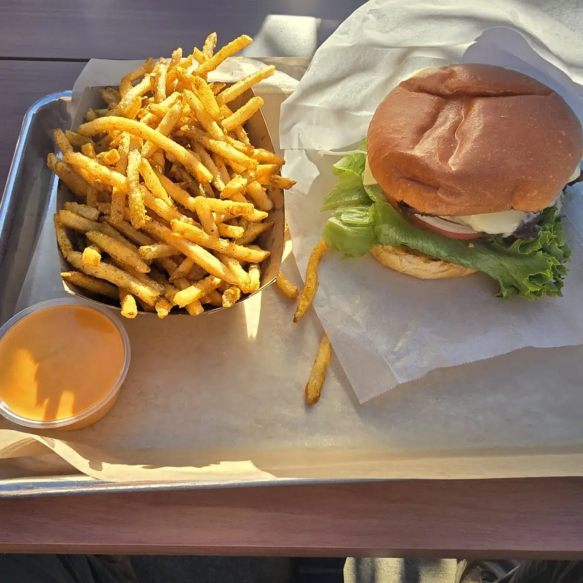 Seasoned Fries and Dipping Sauce