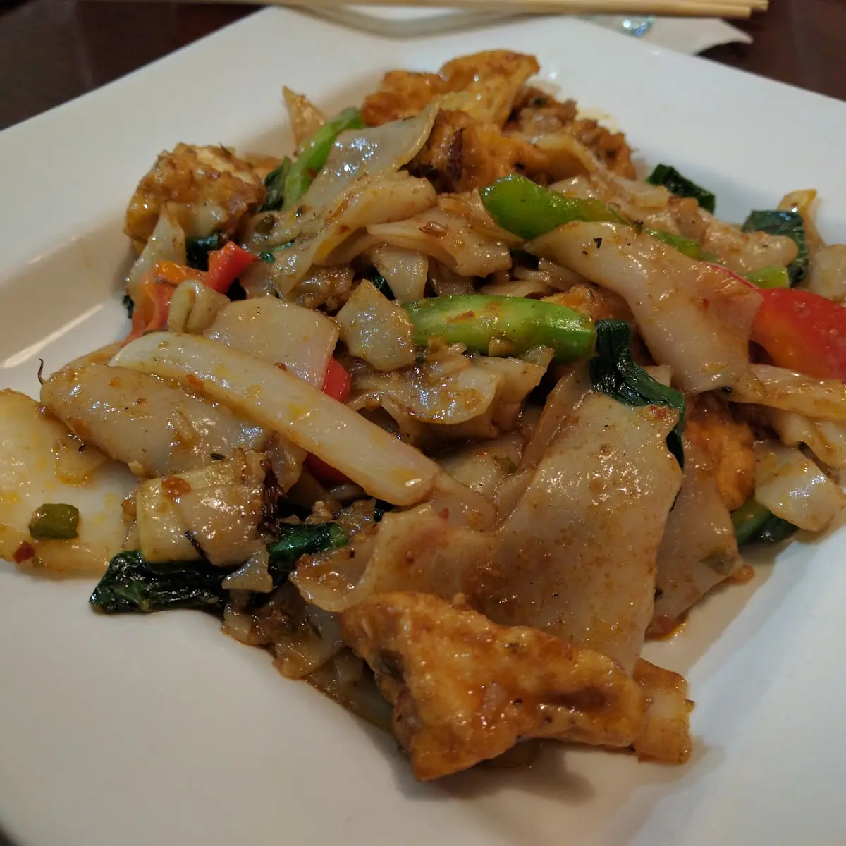 Fried Tofu Drunken Noodle