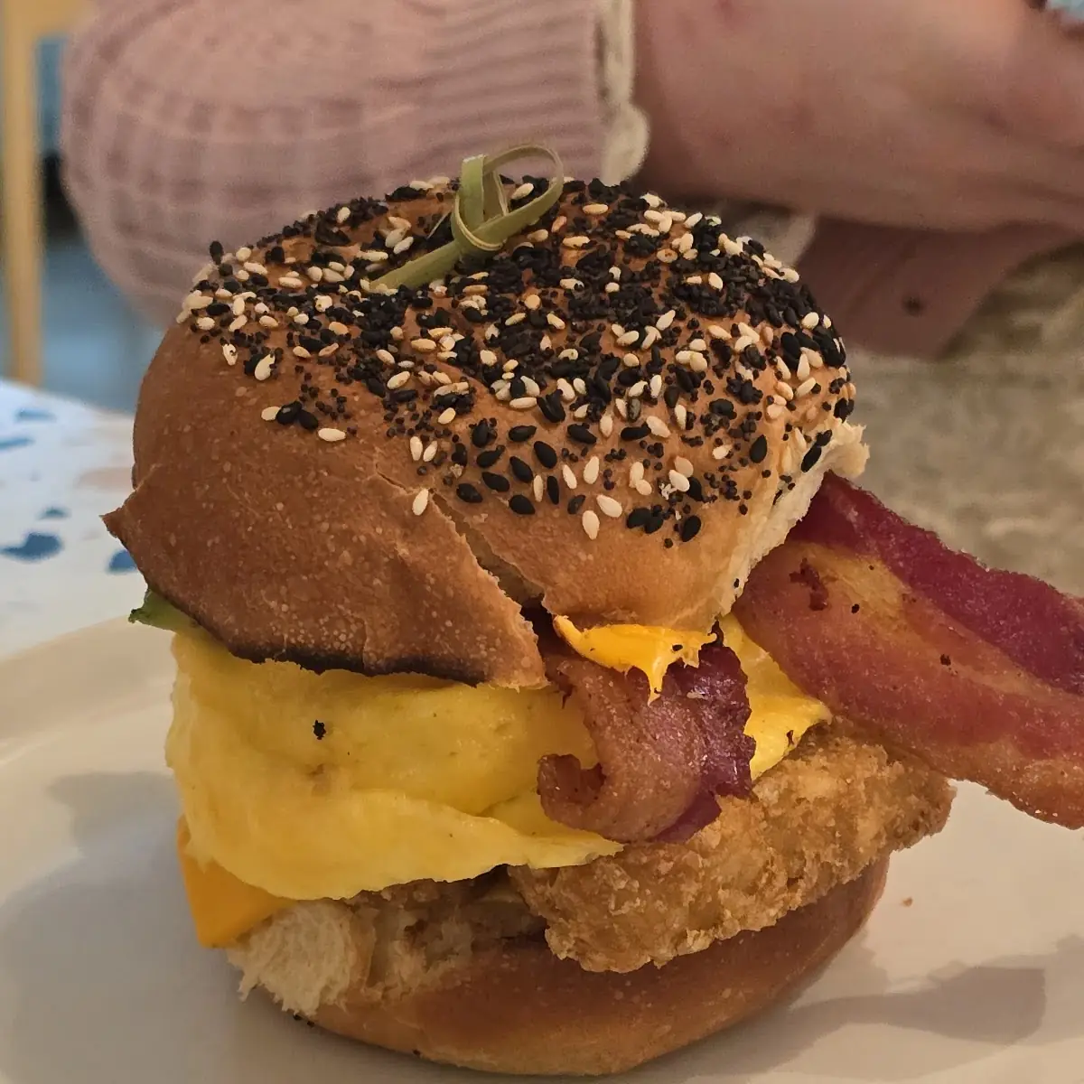 Egg and Sausage Breakfast Sandwich