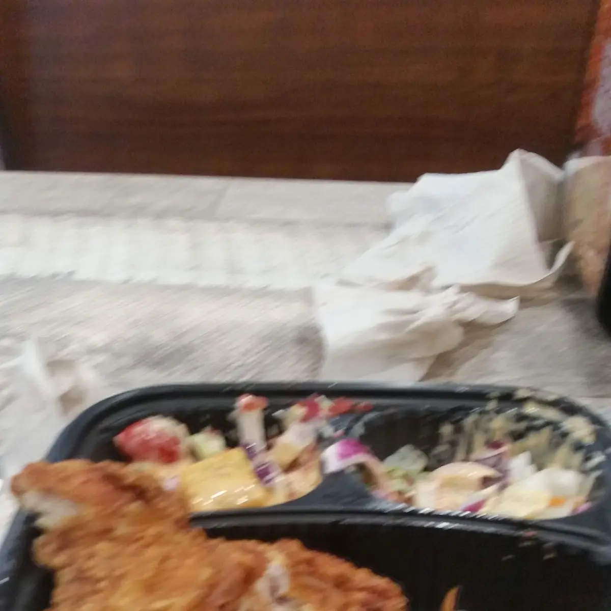 Fried Chicken and Salad
