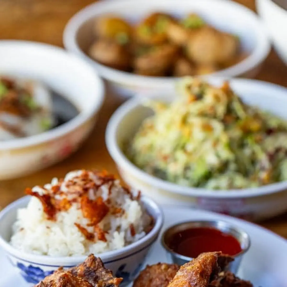 Fried Chicken with Coconut Ice Cream