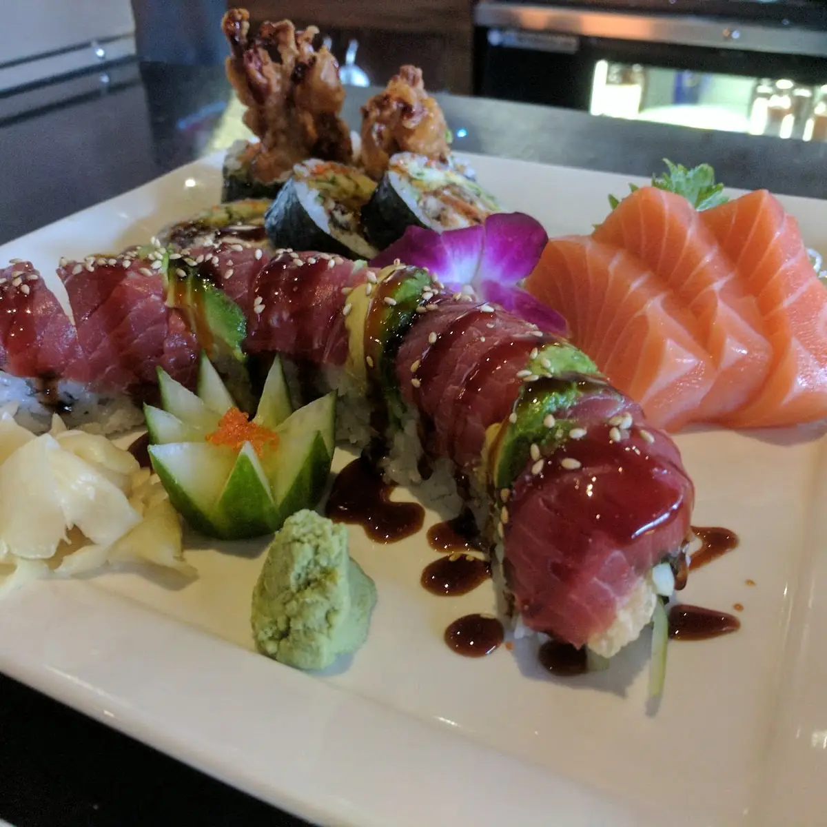 Lady in Red Maki Salmon Sashimi