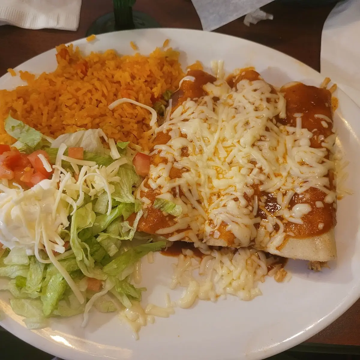 One Enchilada Rice and Beans