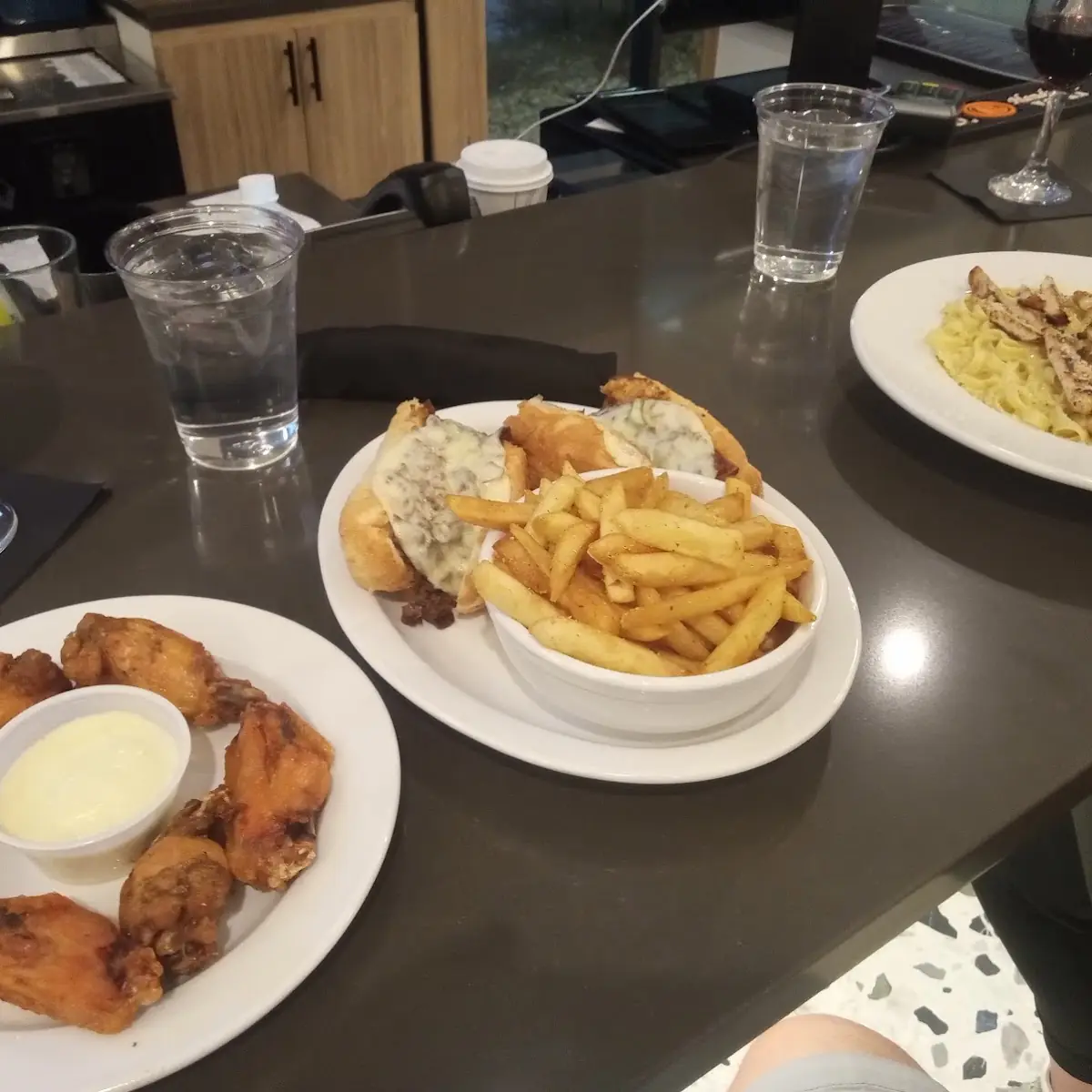 Philly Cheese Steak and Chicken Alfredo Pasta