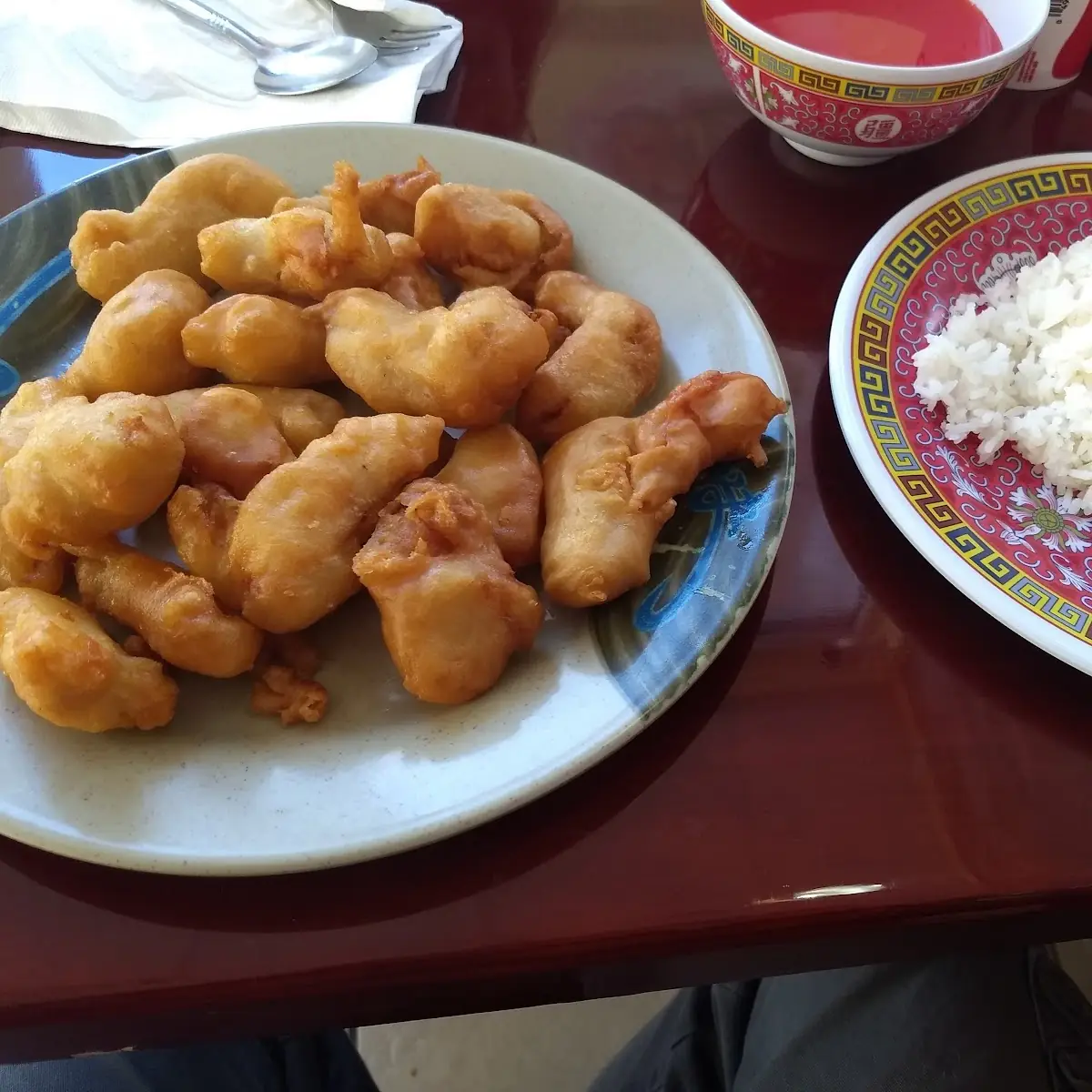 Sweet and Sour Chicken with Steamed Rice
