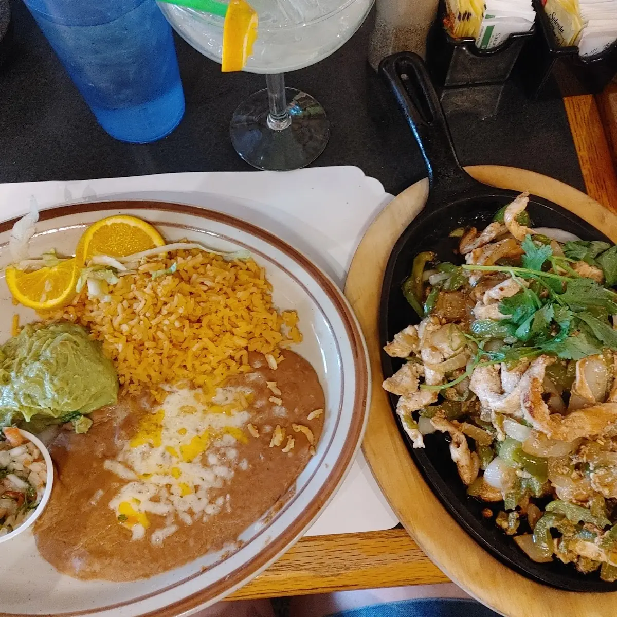 Sizzling Beef Fajitas with Rice and Beans