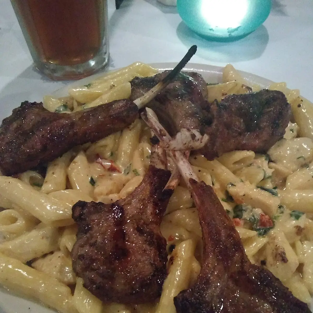Lamb Chops and Pasta