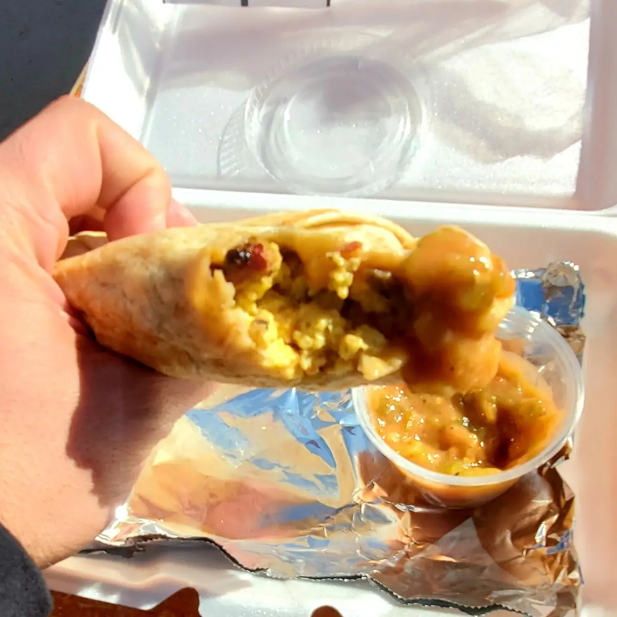 Brisket Breakfast Burrito