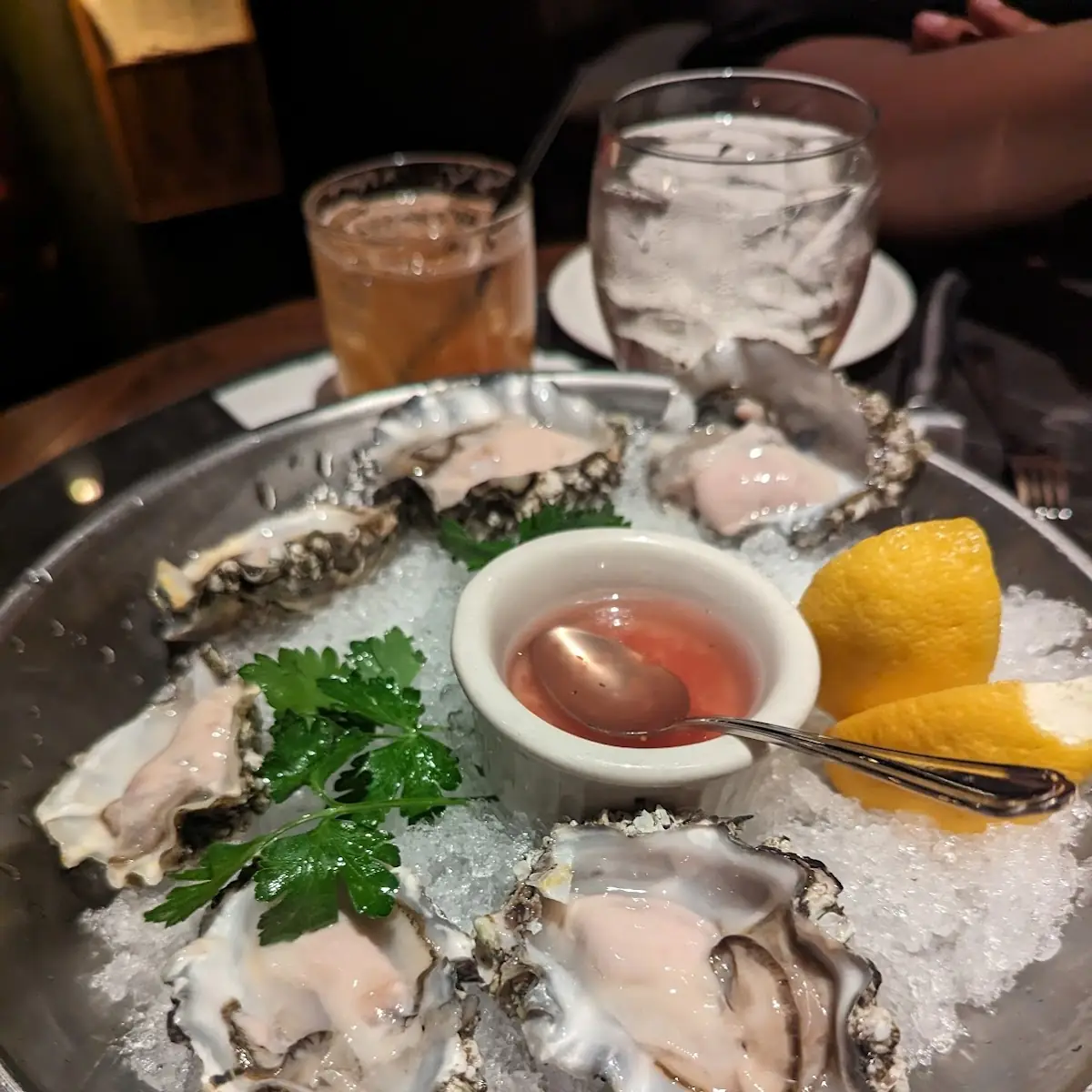 Oysters on Ice with Lemon