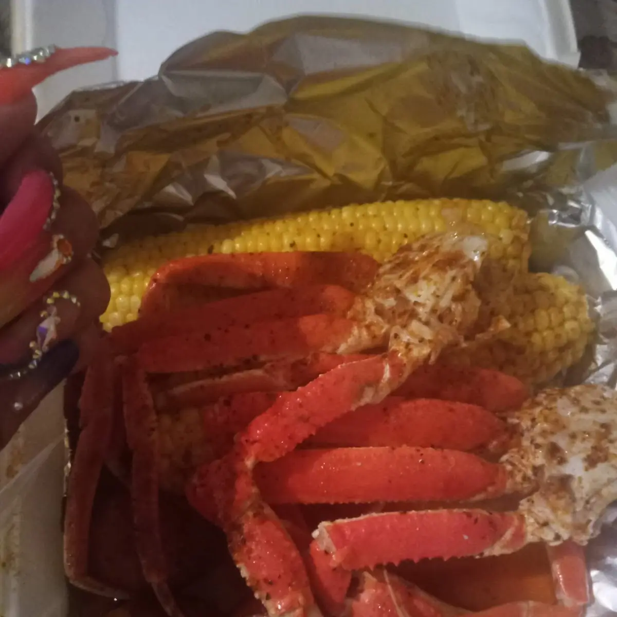 Snow Crab Legs with Corn and Potatoes