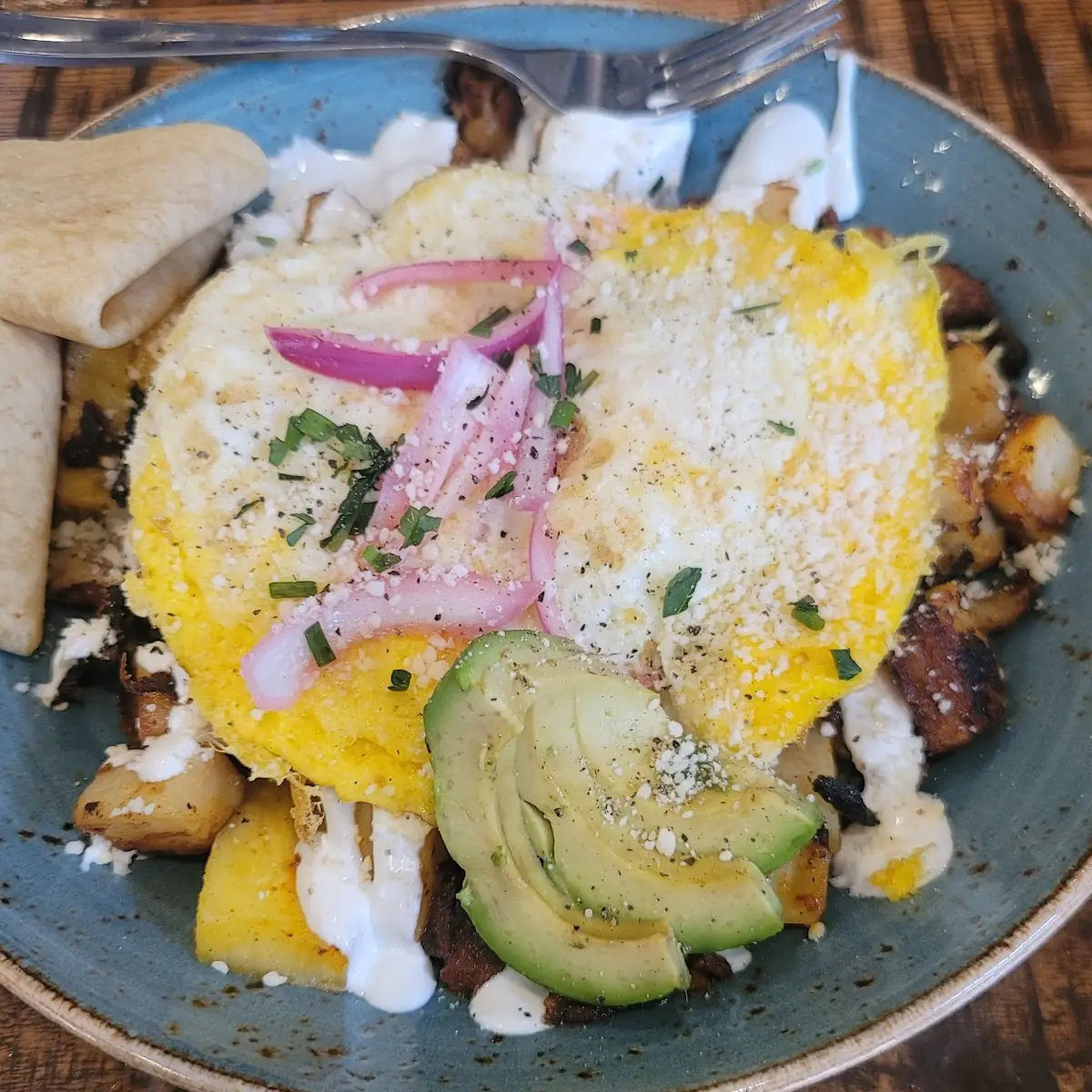 Barbacoa Chilaquiles Breakfast Bowl