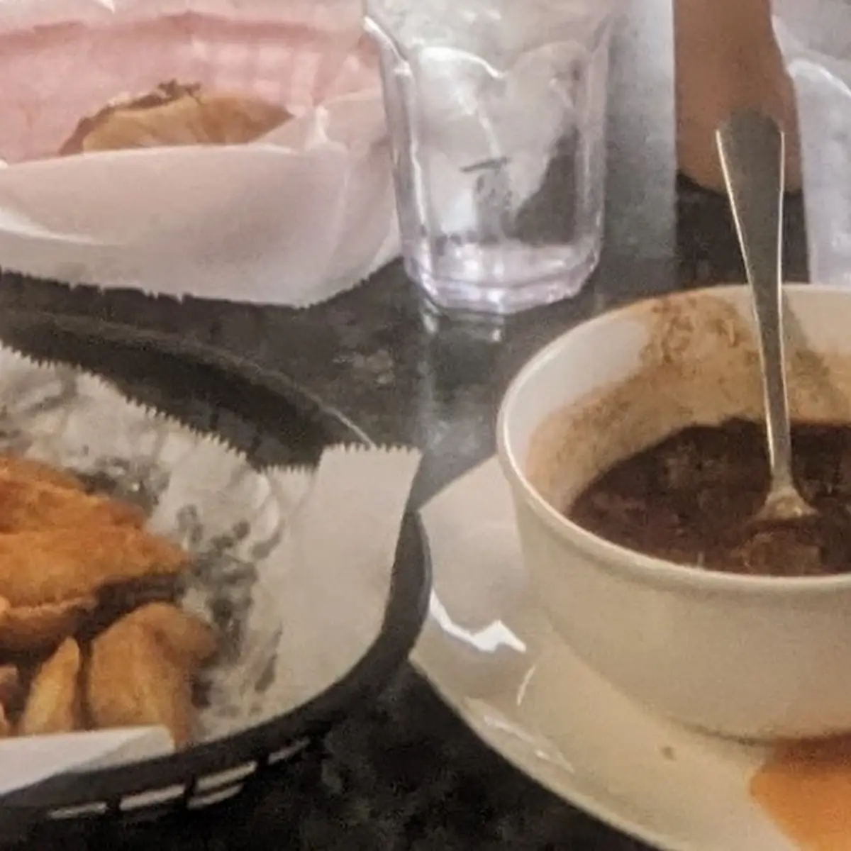 Chili Soup and Grilled Cheese