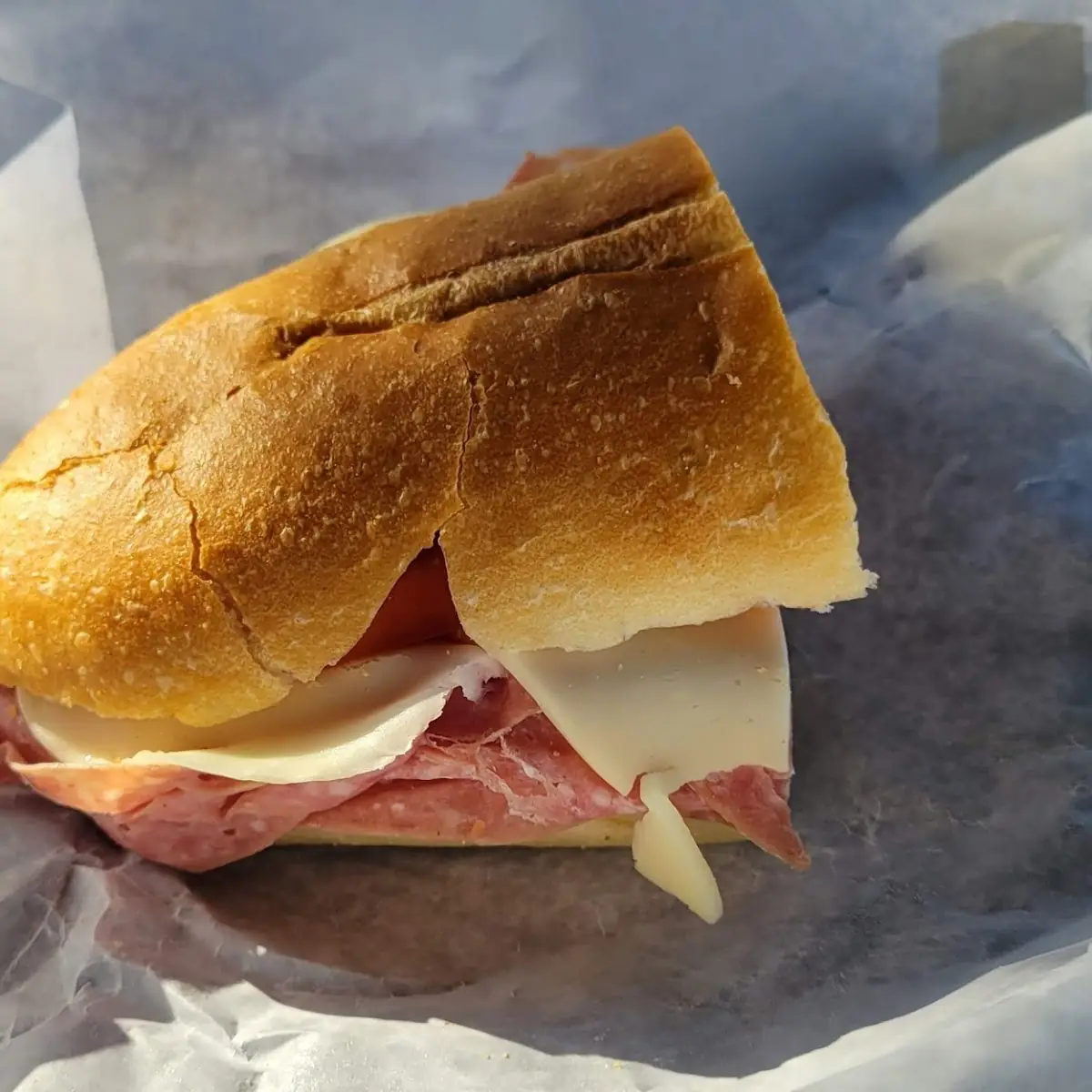 Ham Salami and Provolone Sub