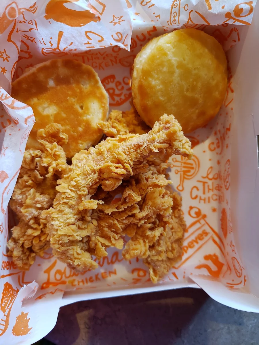 Chicken Strips and Biscuits, Popeyes Louisiana Kitchen