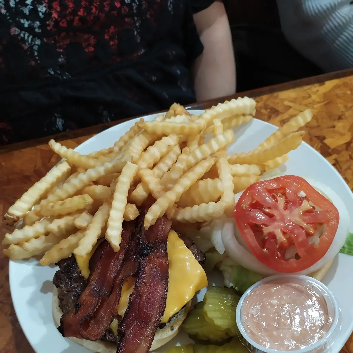 Bacon Cheeseburger and Fries