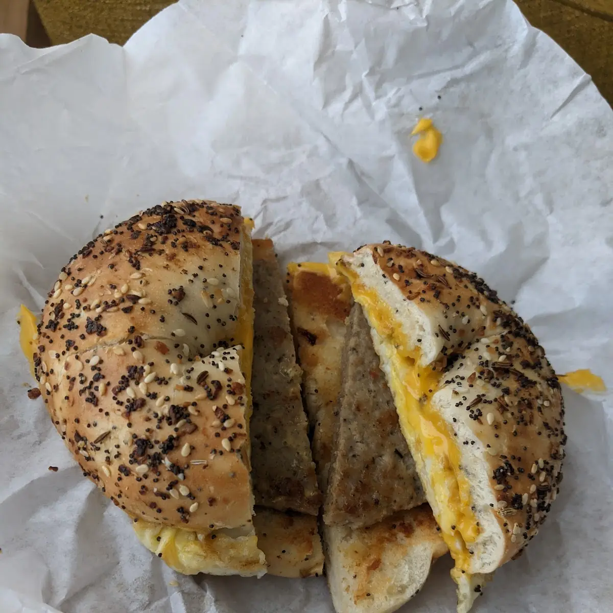 Breakfast Sandwich with Sausage Egg and Cheese