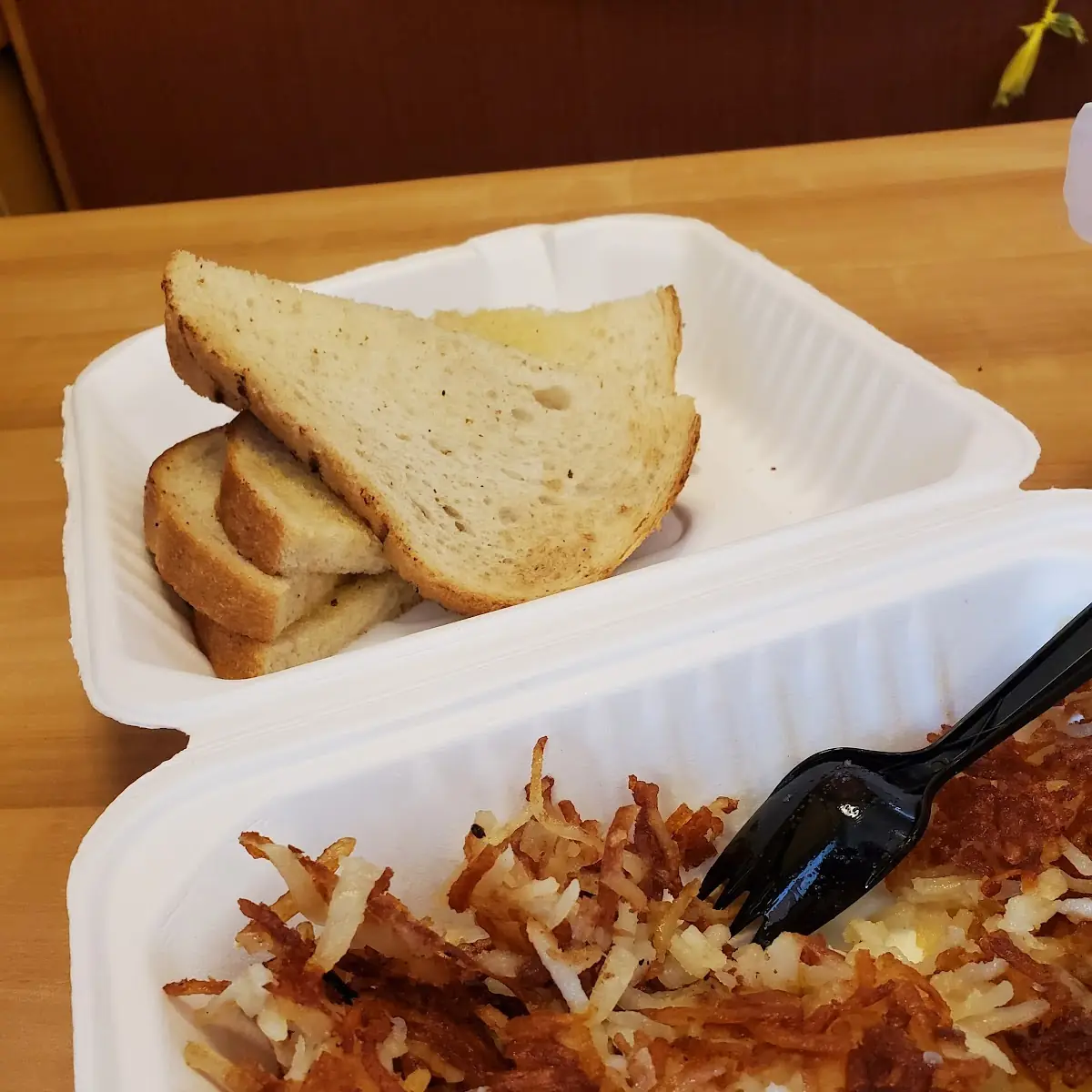 Sourdough Toast and Hash Browns
