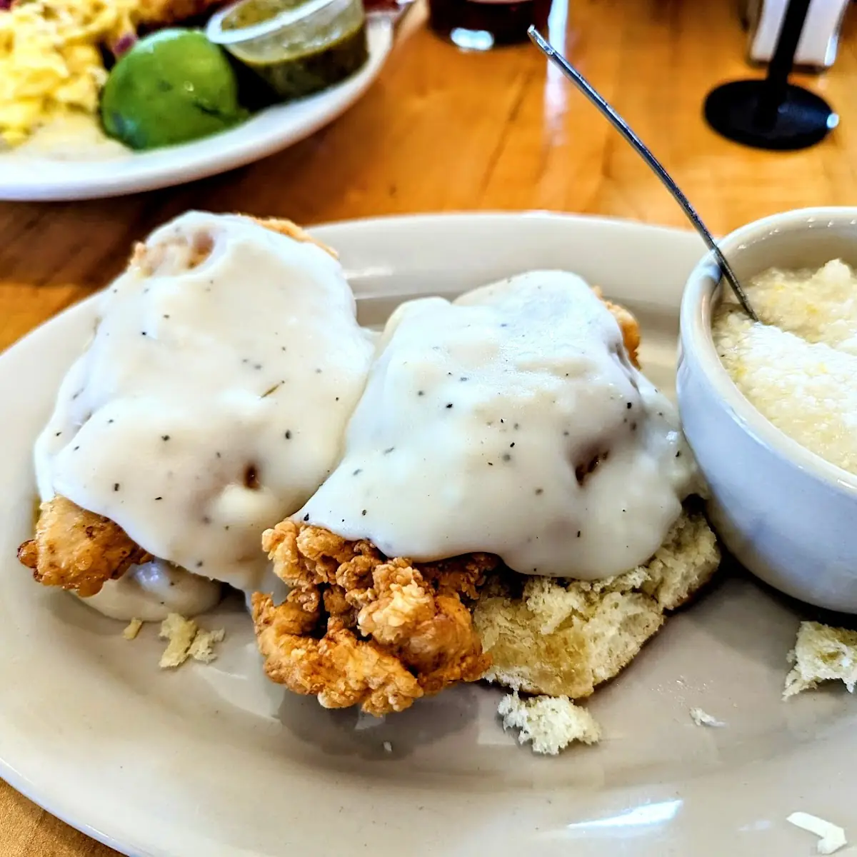 Open Face Biscuit Sandwich