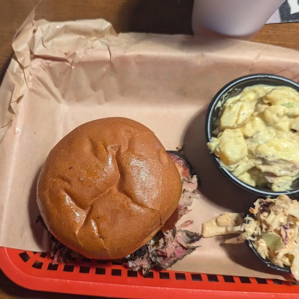 Pulled Pork Sandwich with Potato Salad
