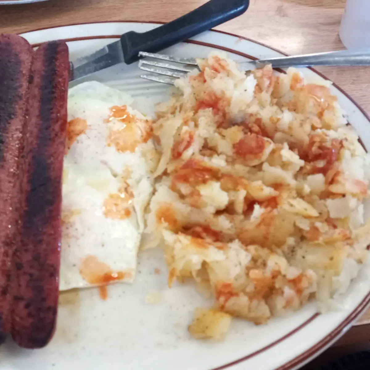Polish Sausage and Eggs