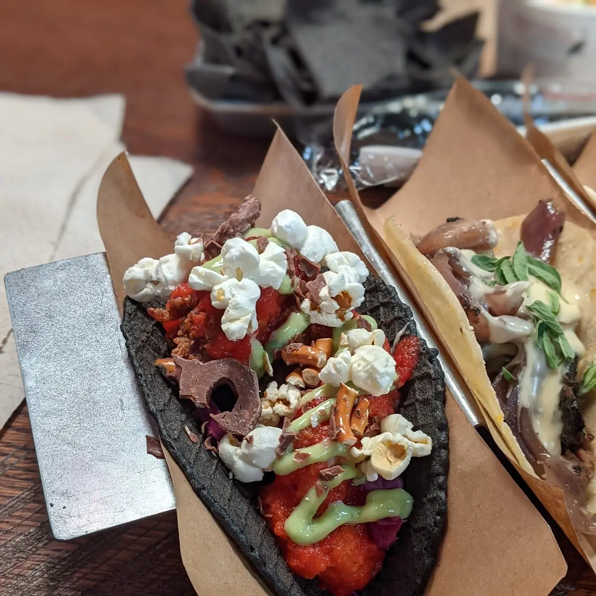 Squid Ink Waffle Tortilla