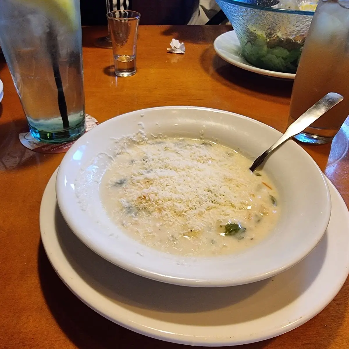 Chicken Gnocchi Soup and Salad