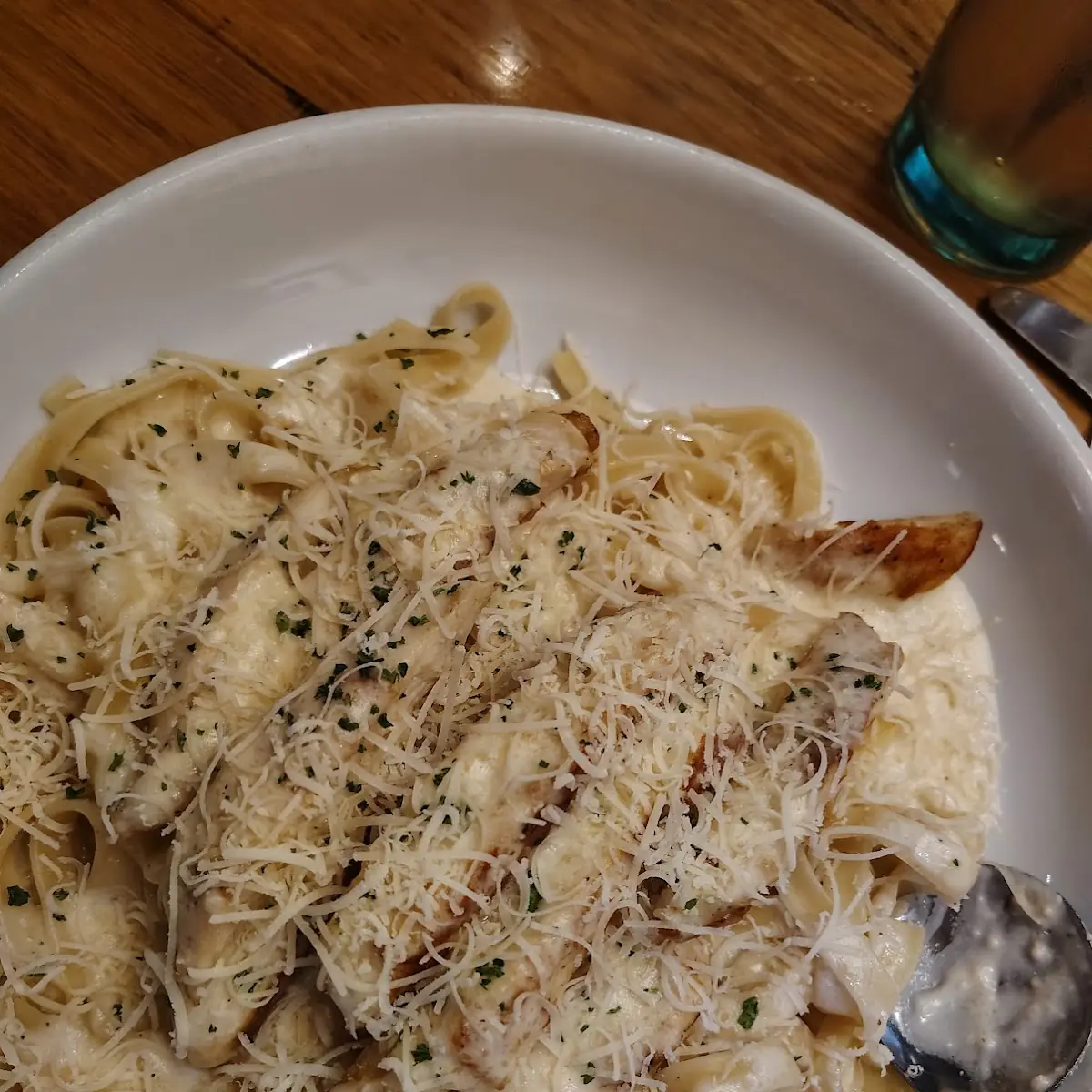 Fettuccine Alfredo with Shrimp