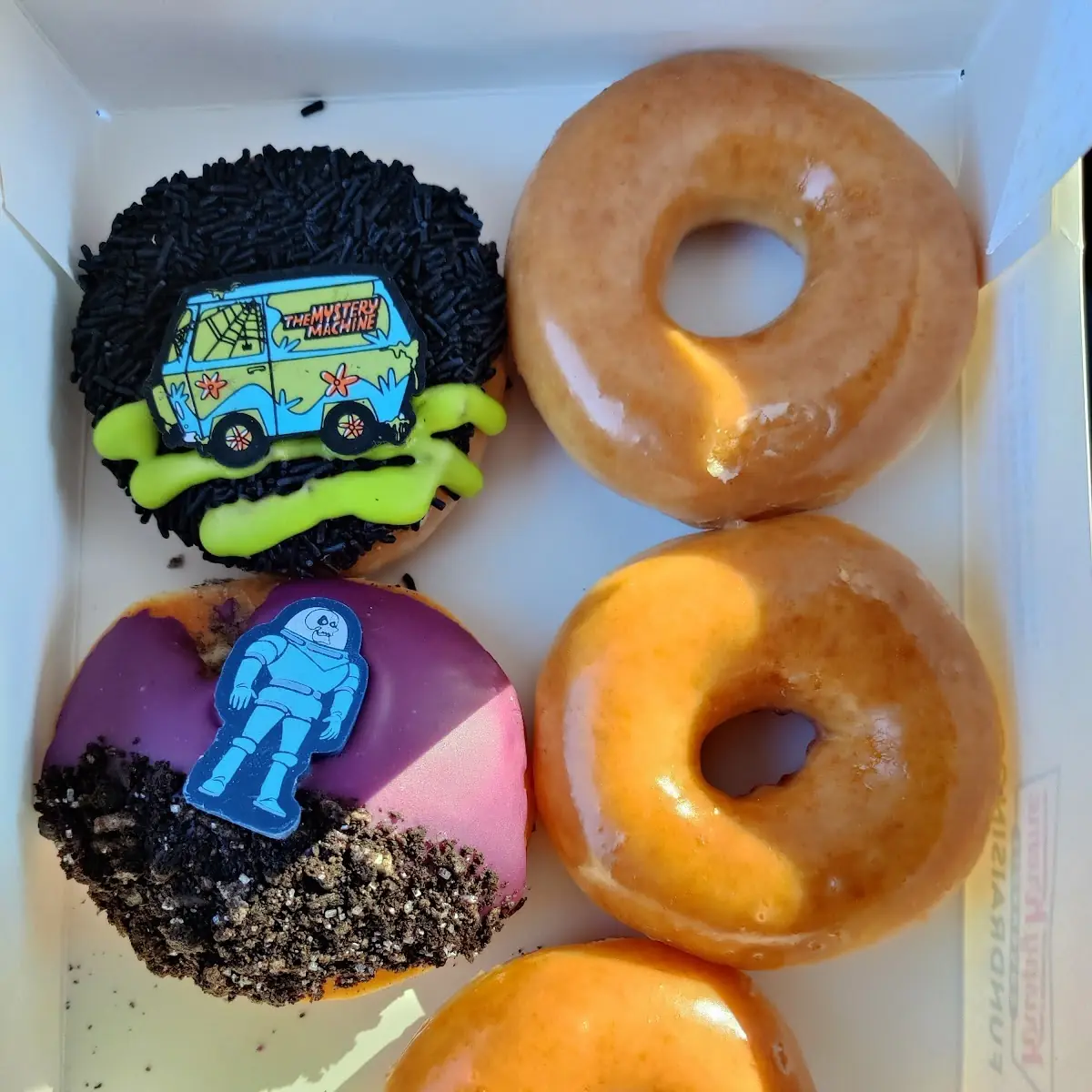 Halloween Donuts and Glazed Donuts