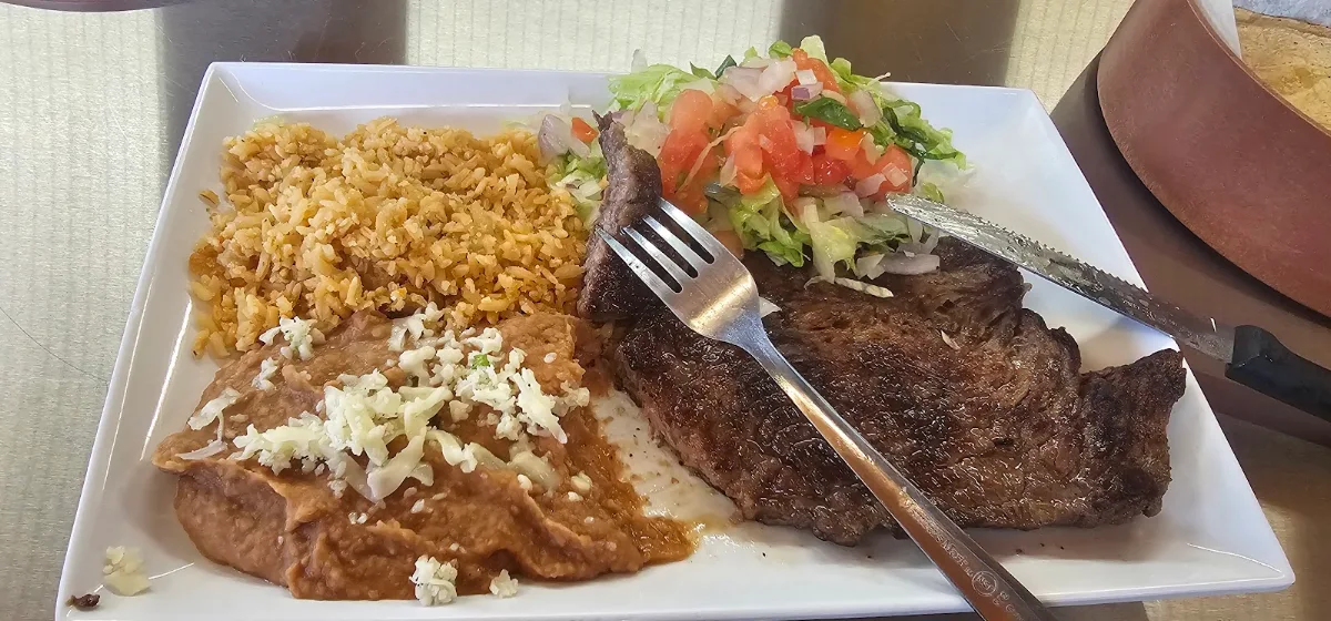 Carne Asada 12 Oz Rice and Beans