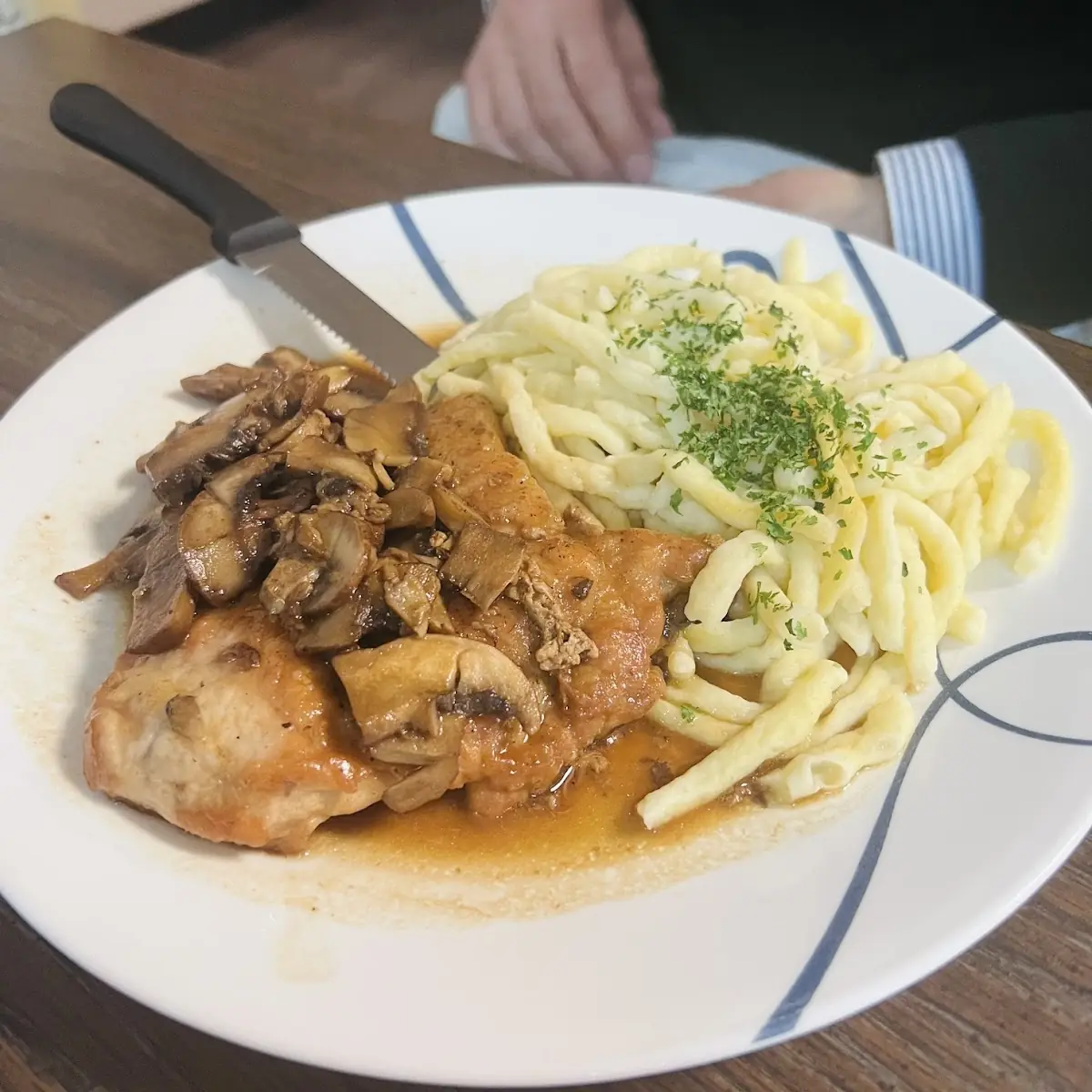Jägerschnitzel with Spaetzle