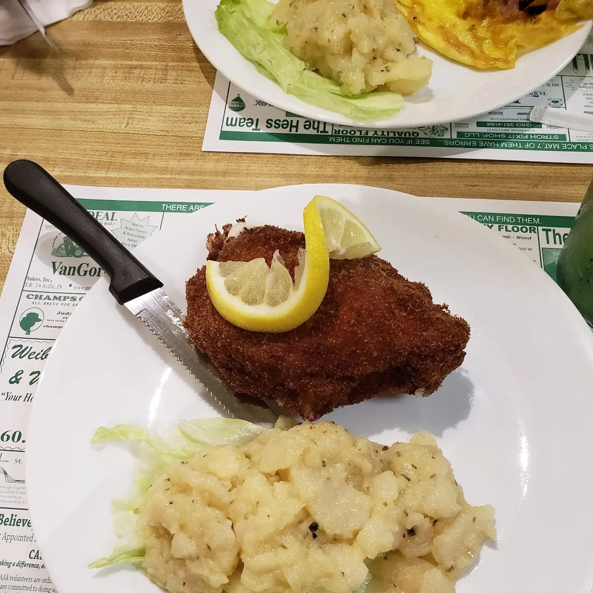 Stuffed Pork Chop with German Potato Salad