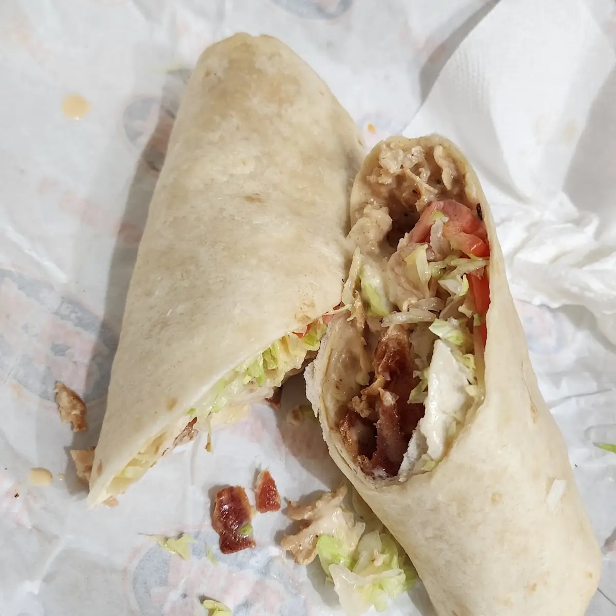 Sliced Chicken Cheese Steak Wrap