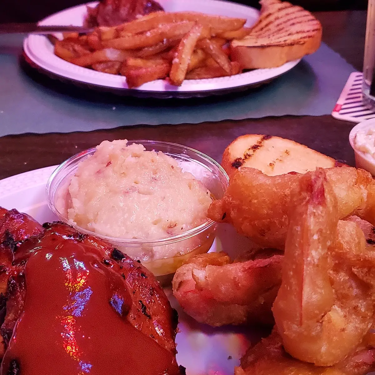 BBQ Ribs and Shrimp Tempura